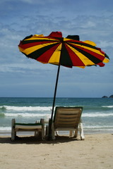 sun bath chair at patong beach