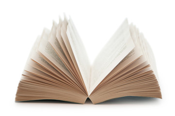 Open book isolated on white