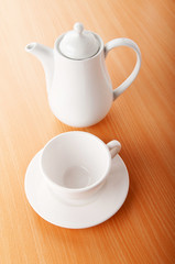 Tea on the wooden table