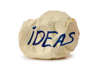 Rejected idea concept with paper