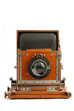 old wooden camera