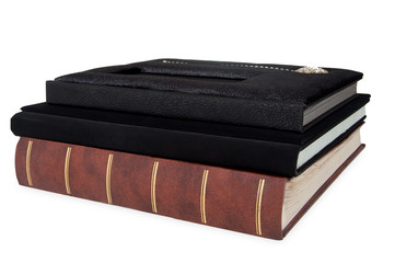 photo album Big black book with clipping path