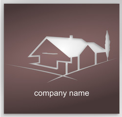 logo maison design relief