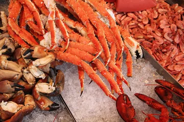 Foto op Plexiglas Seafood market in Bergen, Norway © Tupungato