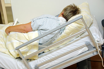 Patientin im Bett