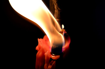 Red Candle Angled
