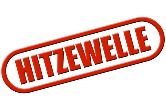 Stempel rot rel HITZEWELLE