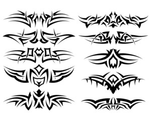 tribal tattoo set