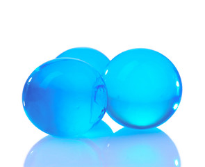 blue hydrogel isolated on white