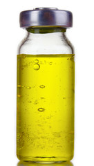 Medical ampoule isolated on white