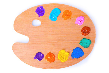 palette of colors isolated on white