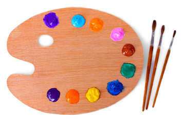 palette of colors isolated on white