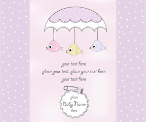 new baby girl shower card
