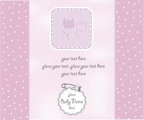 baby girl shower card