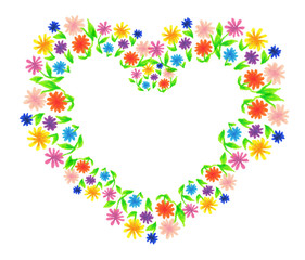 クレヨンで描いたブーケ