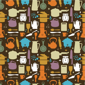 seamless kitchen pattern,vector illustration.