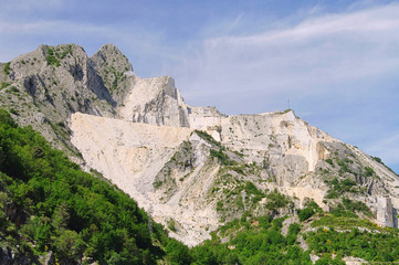 Fototapeta na wymiar Carrara Marmor Steinbruch - marmur Carrara pit kamień 24