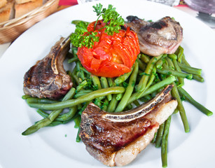 juicy grilled pork leg