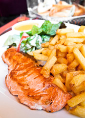 grilled salmon and lemon