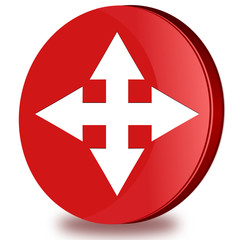 Move arrow glossy icon