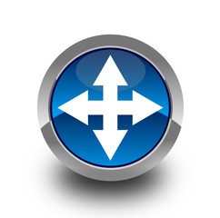 Obraz premium Move arrow glossy icon