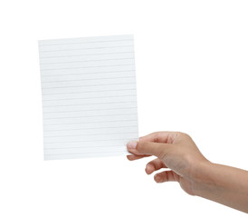Obraz premium hand holding blank message note