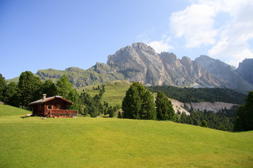 Fototapeta na wymiar Le Odle dall'alpe di Cisles (Val Gardena)