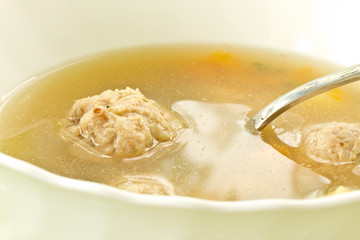soup with meatballs