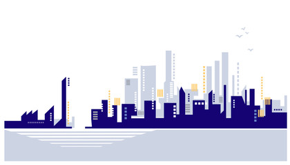 Fototapeta premium cityscape - simplified design