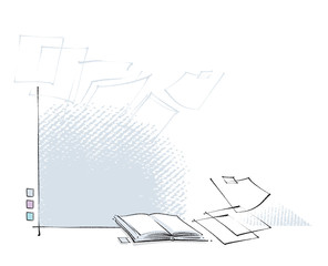 artistic background with book icon