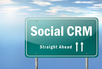 Highway Signpost "Social CRM"