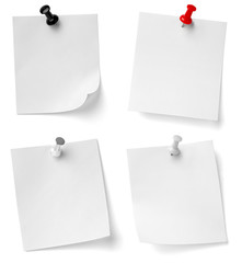 push pin and note paper office business