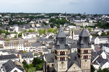 View over the town f Mayen in Germany
