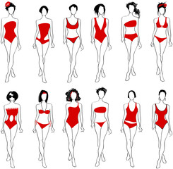 Elegant bikini women