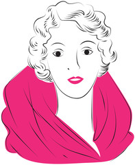 Elegant vintage fashion portrait