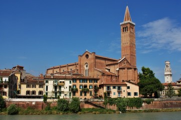 Fototapeta na wymiar Santa Anastasia church in Verona Italy