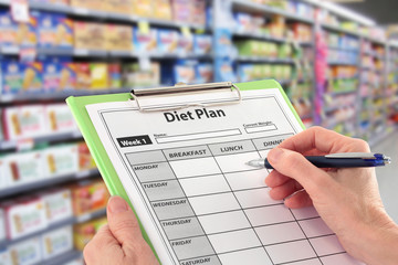 Writing a Diet Plan in the Supermarket