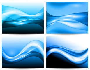 3d stylized water waves, vector