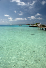 Overwater villa on the lagoon