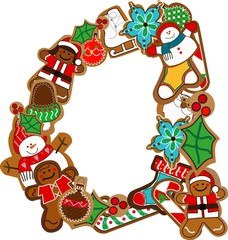 a gingerbread alphabet patch