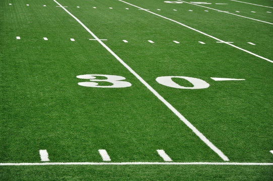 Thirty Yard Line on American Football Field