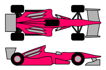 Coche rosa de competición