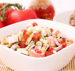 Gurkensalat mit Surimi
