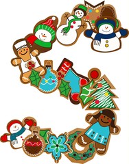 s gingerbread alphabet patch