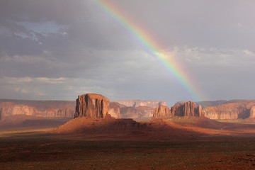 Rainbow Over Monument Valley - Arizona