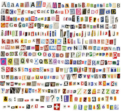 Newspaper alphabet