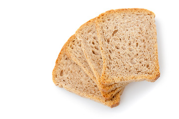 Fried toast, isolated