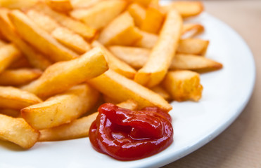 Golden French fries