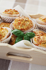 muffins with ham and cheese