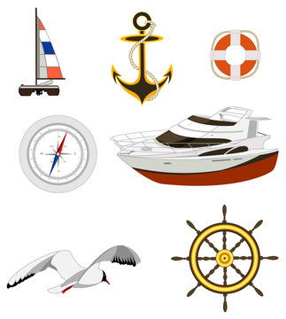 Sea and yachting symbols